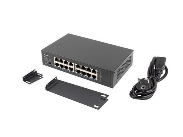 LANBERG PŘEPÍNAČ RSGE-16 16X 1GB GIGABITOVÝ ETHERNET NEŘÍZENÝ RACK 10"/19"
