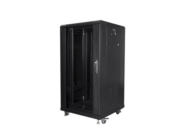 LANBERG RACK CABINET 19" FREE-STANDING 22U/600X600 BLACK (FLAT PACK) FF01-6622-12B
