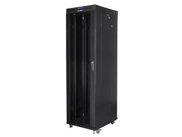 LANBERG RACK CABINET 19" FREE-STANDING 42U/600X800 (FLAT PACK) WITH GLASS DOOR LCD BLACK FF01-6842-12BL