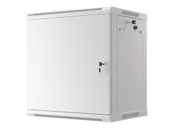 LANBERG RACK CABINET 19” WALL-MOUNT 12U/600X450 FOR SELF-ASSEMBLY WITH METAL DOOR GREY (FLAT PACK) WF01-6412-00S