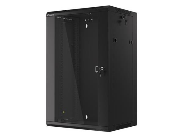 LANBERG RACK CABINET 19" WALL-MOUNTED 18U 570X450 FAST ASSEMBLY (FLAT PACK) BLACK WFFA-5418-10B