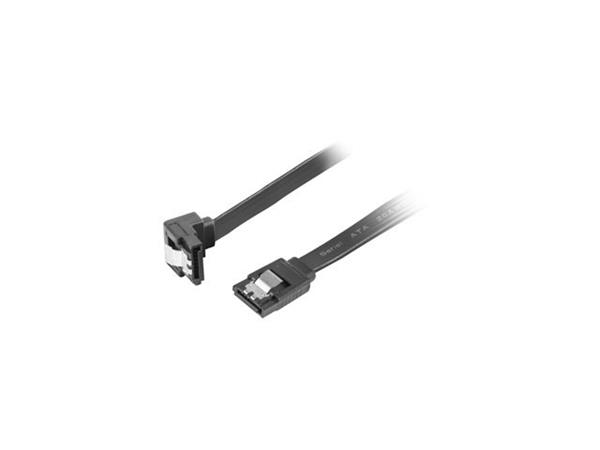 LANBERG SATA DATA III (6GB/S) F/F CABLE 50CM ANGLED METAL CLIPS BLACK CA-SASA-13CU-0030-BK