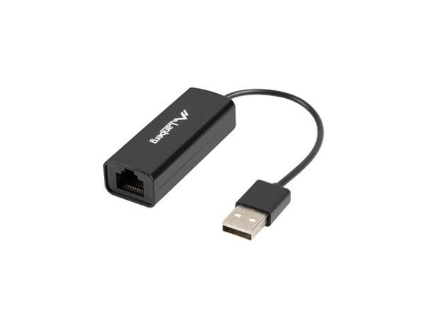 LANBERG USB->RJ45 ETHERNET ADAPTÉR SÍŤOVÁ KARTA USB 2.0 1X RJ45 100MB KABEL
