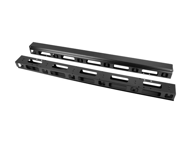 Lanberg VERTICAL CABLE MANAGEMENT PANEL 27U FOR 19" FREE-STANDING CABINETS 2PCS BLACK AK-1207-B