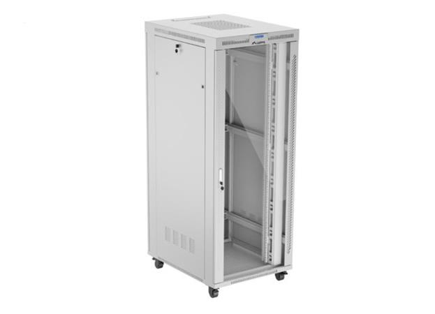 LANBERG Volně stojící skříň 19" 42U/800x1000 LCD skleněné dveře šedá FF01-8042-12SL