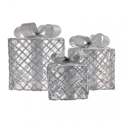 LED darčeky, 3 veľkosti, vnútorné, studená biela, časovač 8592920093986