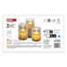 LED dekorácia - 3x vosková sviečka v skle, 6x AA, teplá biela, časovač 8592920147436
