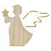 LED dekorácia drevená – anjel, 13 cm, 2x AAA, vnútorný, teplá biela, časovač 8592920148846