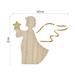 LED dekorácia drevená – anjel, 13 cm, 2x AAA, vnútorný, teplá biela, časovač 8592920148846