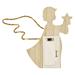 LED dekorácia drevená – anjel, 13 cm, 2x AAA, vnútorný, teplá biela, časovač 8592920148846