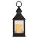LED dekorácia – lampáš antik čierna blikajúca, 3x AAA, vnútorný, vintage, časovač 8592920093788