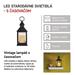 LED dekorácia – lampáš antik čierna blikajúca, 3x AAA, vnútorný, vintage, časovač 8592920093788