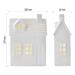 LED keramický domček, 18 cm, 1x CR2032, vnútorná, teplá biela, časovač 8592920147474