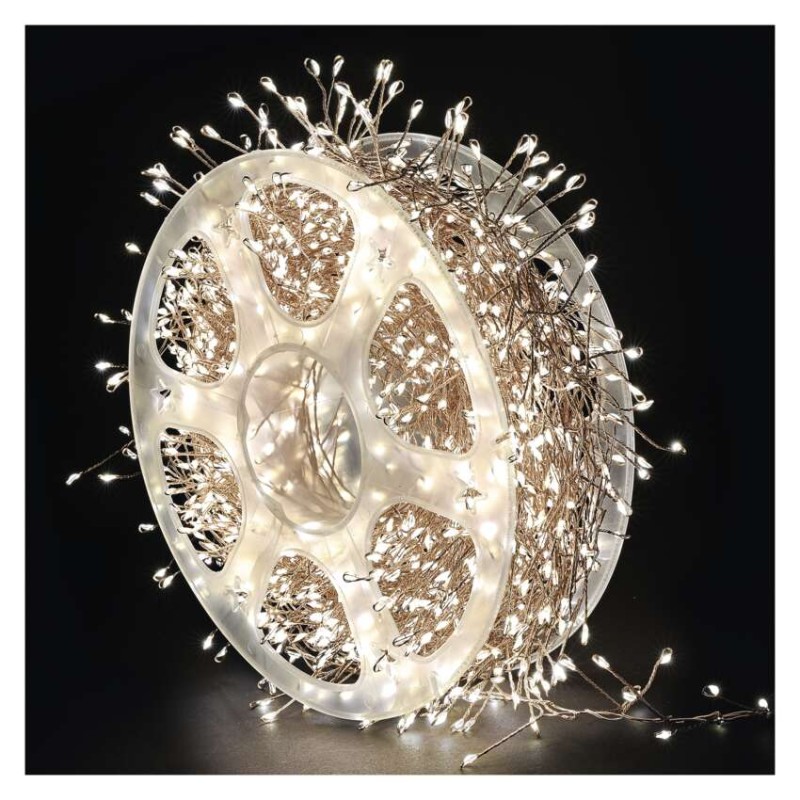 LED nano reťaz na cievke, medená, 14,4 m, teplá biela, časovač 8592920158678