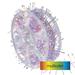 LED nano reťaz na cievke, strieborný, 14,4 m, multicolor, časovač 8592920158739