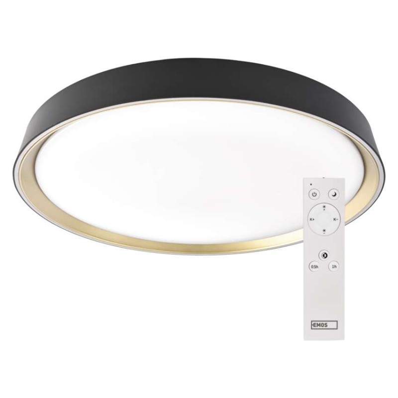 LED nástenné svietidlo ILVI, kruhové 30 W, stmievanie + CCT, čierna + šampanská 8592920157398