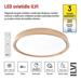 LED nástenné svietidlo ILVI, kruhové 30 W, stmievanie + CCT, drevo 8592920157411