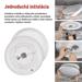 LED nástenné svietidlo ILVI, kruhové, 30 W, stmievateľné so zmenou CCT, biela + drevo 8592920157350