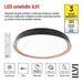 LED nástenné svietidlo ILVI, kruhové 45 W, stmievanie + CCT, čierna + drevo 8592920157459