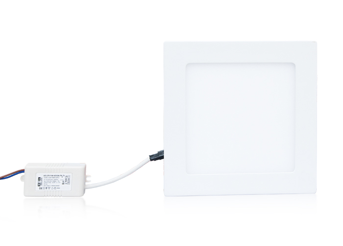 LED panel 12W, štvorec 170 mm, 800 lm, natural, biely lem LED PANN12-170