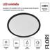LED prisadené svietidlo FLORI okrúhle, čierné, 18W, neutrálna biela 8592920132425