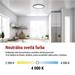 LED prisadené svietidlo FLORI okrúhle, čierné, 22W, neutrálna biela 8592920132449