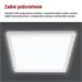 LED prisadené svietidlo FLORI štvorcový, biele, 18W, neutrálna biela 8592920132388