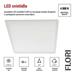 LED prisadené svietidlo FLORI štvorcový, biele, 22W, neutrálna biela 8592920132401