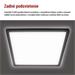 LED prisadené svietidlo FLORI štvorcový, čierné, 18W, neutrálna biela 8592920132463