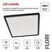 LED prisadené svietidlo FLORI štvorcový, čierné, 18W, neutrálna biela 8592920132463