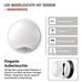 LED prisadené svietidlo s pohyb. senz., kruhové č/b 14W t.b. 8592920057131