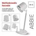 LED stolná lampa ABBIE, dobíjacia, biela 8592920137796