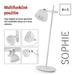 LED stolná lampa SOPHIE, dobíjacia, biela 8592920137772