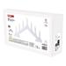 LED svietnik drevený biely, 29 cm, 2x AA, vnútorný, teplá biela, časovač 8592920098431