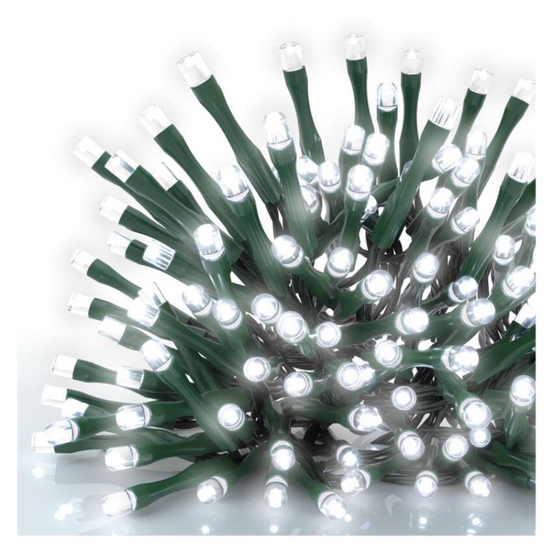 LED vianočná reťaz, 50 m, vonkajšia aj vnútorná, studená biela, programy, časovač 8592920146682