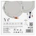 LED vstavané svietidlo NEXXO, kruhové, biely, 12,5W, neutrálna biela 8592920108376