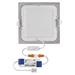LED vstavané svietidlo NEXXO, štvorec, strieborné, 12W, CCT 8592920109052