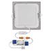 LED vstavané svietidlo NEXXO, štvorec, strieborné, 12W, CCT 8592920109052