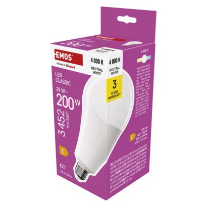 LED žiarovka Classic A95 / E27 / 28 W (200 W) / 3452 lm / Neutrálna biela 8592920130834