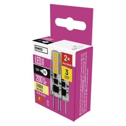 LED žiarovka Classic JC / G4 / 1,9 W (21 W) / 200 lm / teplá biela 8592920122983