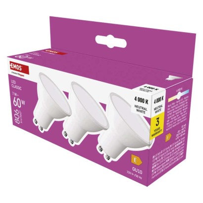 LED žiarovka Classic MR16 / GU10 / 7 W (60 W) / 806 lm / Neutrálna biela 8592920128695