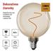 LED žiarovka DECO CG125A / E27 / 4,5 W (24 W) / 240 lm / flame 8592920148648