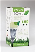 LED žiarovka EVOLVE EcoLight - 7W, svietivosť 630lm (ekvivalent k 60W) príjemné teplé svetlo (warm light), pätic 7WWLE27