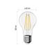 LED žiarovka Filament A60 / E27 / 5 W (75 W) / 1 060 lm / teplá biela