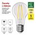 LED žiarovka Filament A60 / E27 / 5 W (75 W) / 1 060 lm / teplá biela