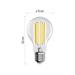 LED žiarovka Filament A70 / E27 / 11.6 W (150 W) / 2 452 lm / neutrálna biela / A CLASS 8592920159576