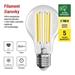 LED žiarovka Filament A70 / E27 / 11.6 W (150 W) / 2 452 lm / teplá biela / A CLASS 8592920159545