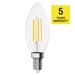 LED žiarovka Filament sviečka A CLASS/ E14 / 3,8 W (60 W) / 806 lm / Teplá biela