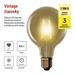 LED žiarovka Vintage G95 / E27 / 4,5 W (40 W) / 420 lm / Teplá biela