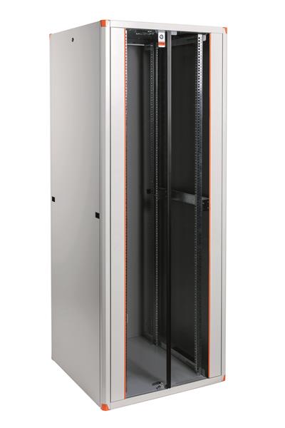 Legrand EvoLine 19" stojanový rozvaděč 42U, 800x800mm, 1000kg, dvoukřídlé skleněné dveře EVO42U8080